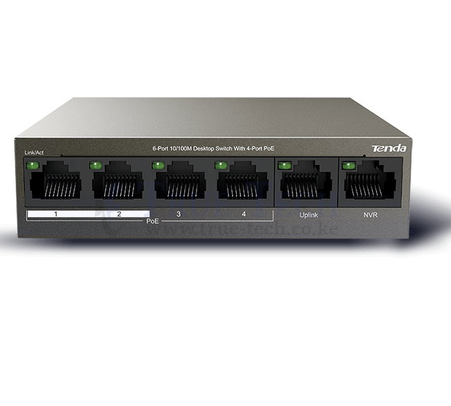 Tenda TEF1106P 4 63W 6 Port 10 100M Desktop Switch